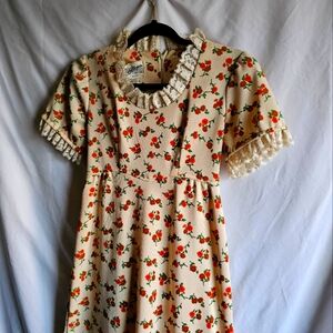 Vintage Maxi Dress 70s Allegro New York Size 5 Floral